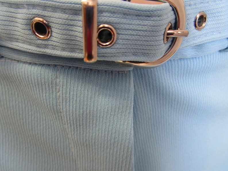 70s 28 x 31 Polyester Bell Bottoms Pants Sky Blue
