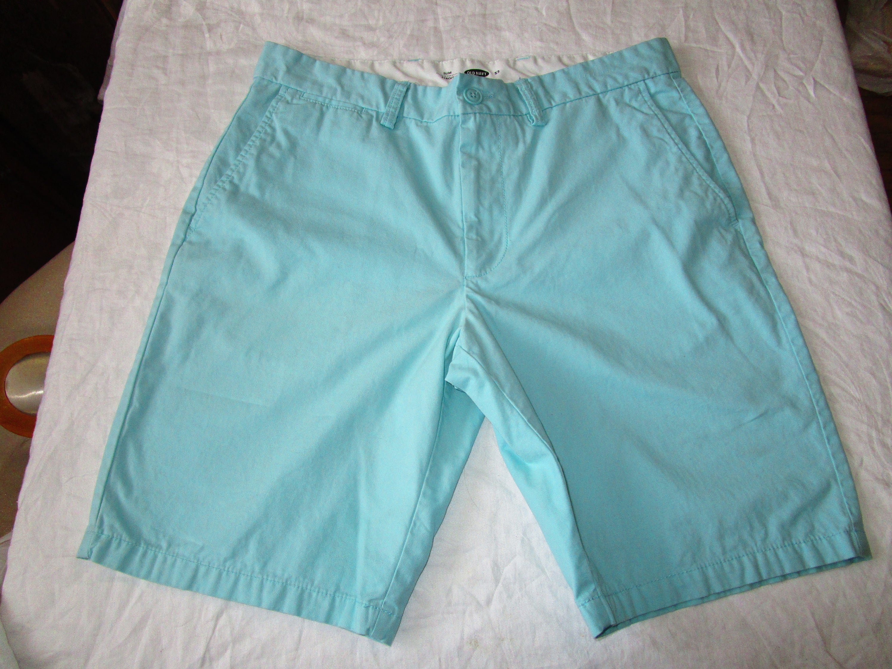 90s 32 Mens Golf Shorts Old Navy Aqua Etsy