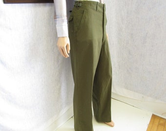 50s 32x32 Military Army Uniform Dress PANTS Khaki Green