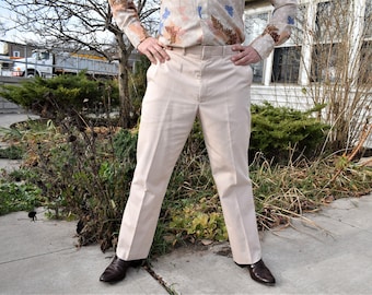 70s 35x29 Wrangler Slacks Men's PANTS Beige