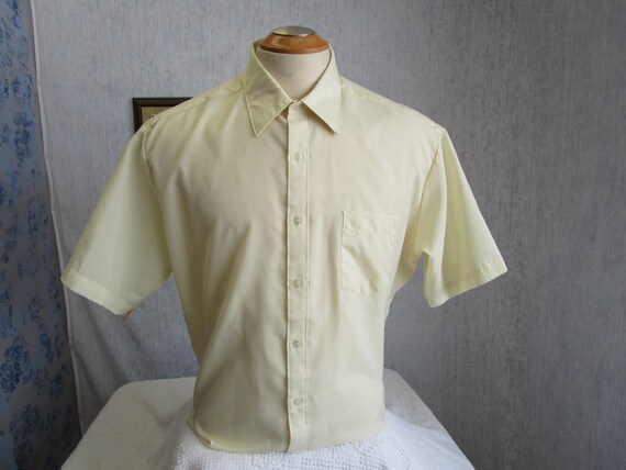 Botany 500 Mens White Button Up Short Sleeve Polo Dress Shirt Size 17 NEW