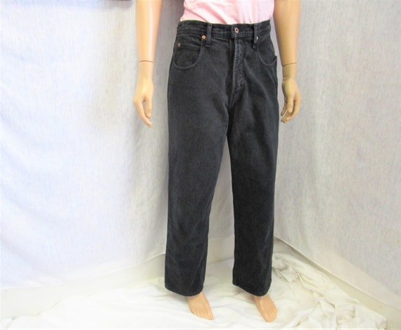 black wide leg denim jeans