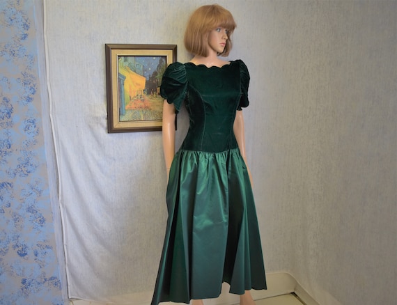 Taffeta prom store dress 80s