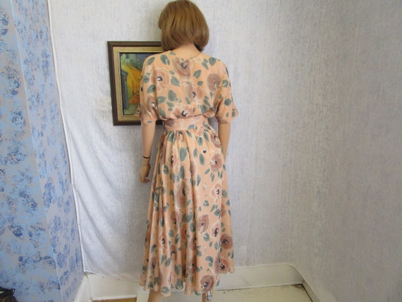 80s M 10 Paul Alexander Silk 2 pc Dress Skirt Sui… - image 7