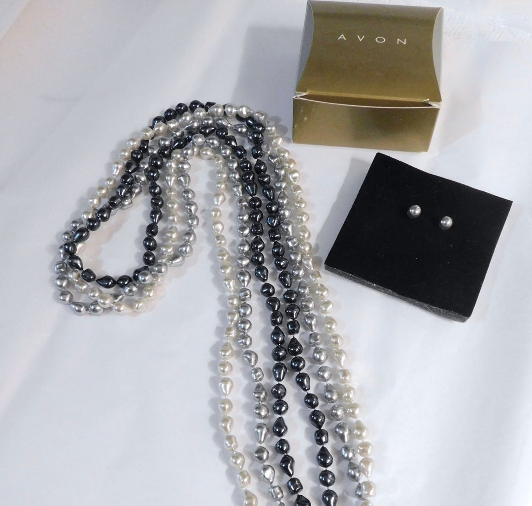 Coffret Cadeau Avon Kayla 3 Pièces Pearlesque - Neuf Sans Emballage, Verre Doré