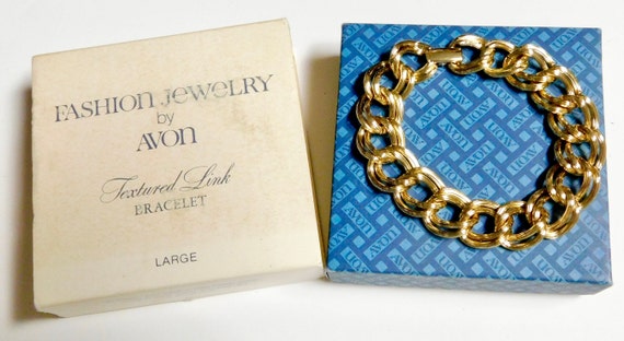 Vintage Avon Textured Link Bracelet, 1981 ~~ Chun… - image 8
