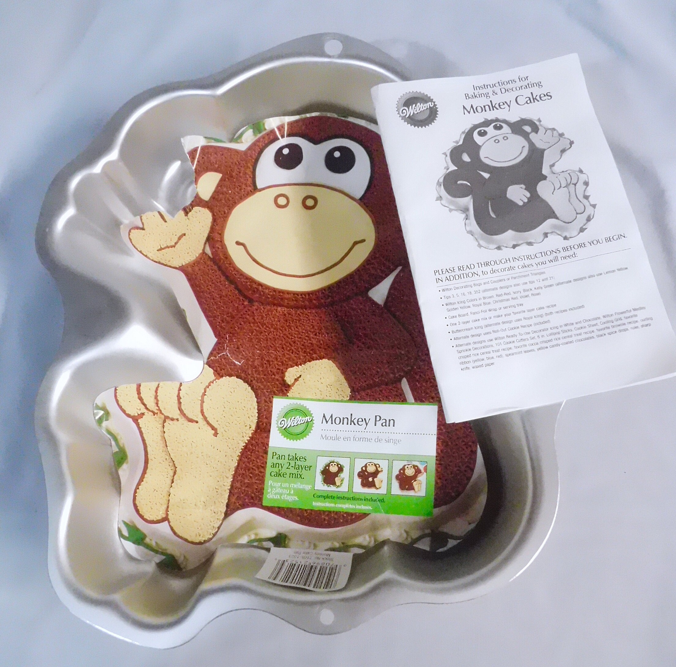 Vintage Wilton Cake Pan Mold - MONKEY No. 2105-1023, with Instruction  Insert/Booklet