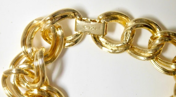 Vintage Avon Textured Link Bracelet, 1981 ~~ Chun… - image 6