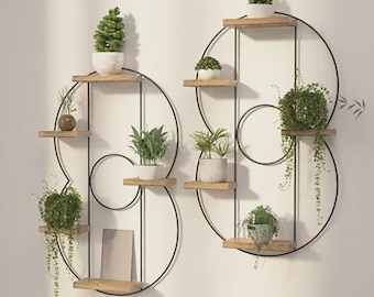 Rustic Wooden Wall Shelf - Hanging Balcony & Bedroom Decor