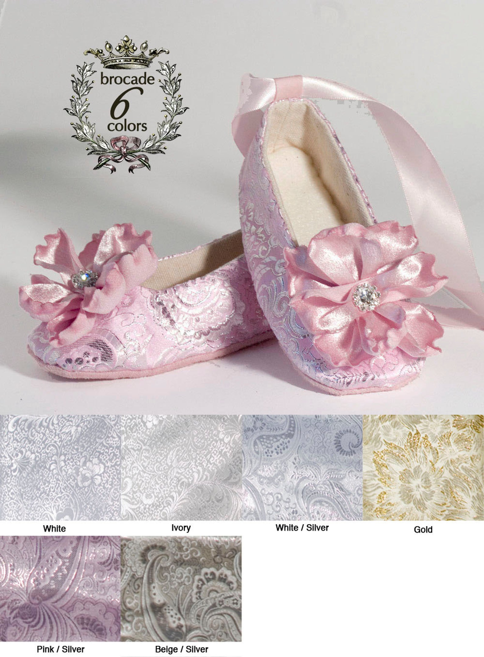 silver flower girl shoes