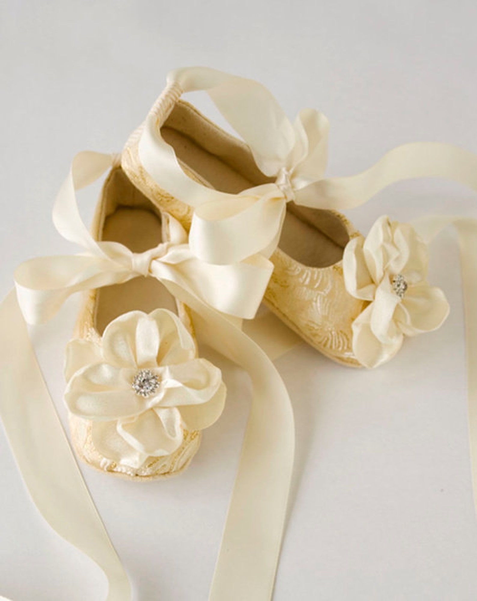 champagne ballet slipper, beige toddler flower girl shoe, also gold, ivory, white, pink, christening, little girl shoe, baby sou