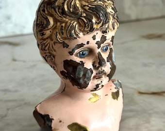Vintage Painted Doll Head