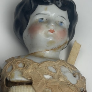 Antique German China Head Doll – ca. 1860s–1890s Sold As Is