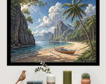 Beach In Palawan Philippines - wall art print