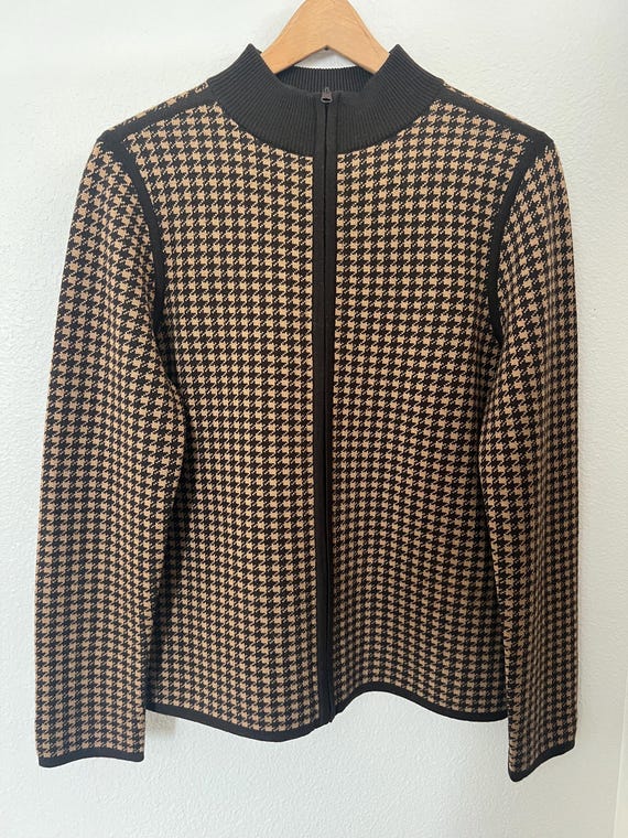Pendleton Houndstooth Zip Up Jacket – Size Large - image 2
