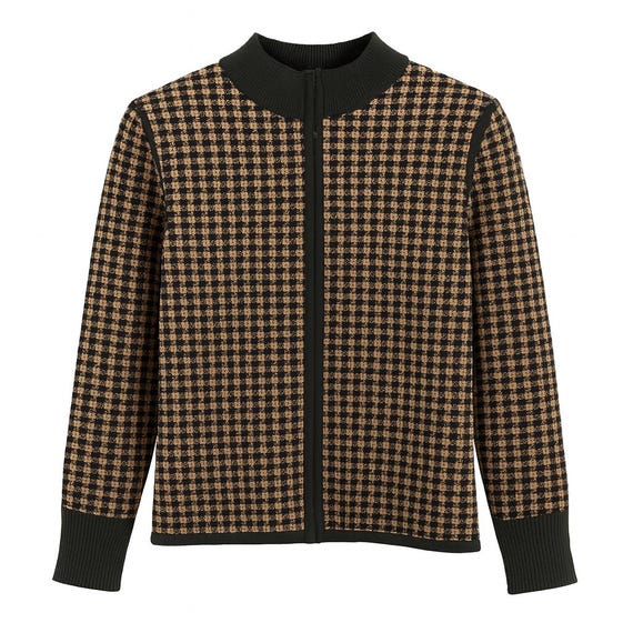 Pendleton Houndstooth Zip Up Jacket – Size Large - image 1