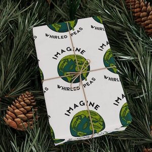 Imagine Whirled Peas Wrapping Paper | Earth Illustration Repeating Pattern