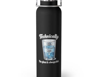 Technisch ist das Glas halbwegs voll Kupfer-Vakuum-Isolierflasche