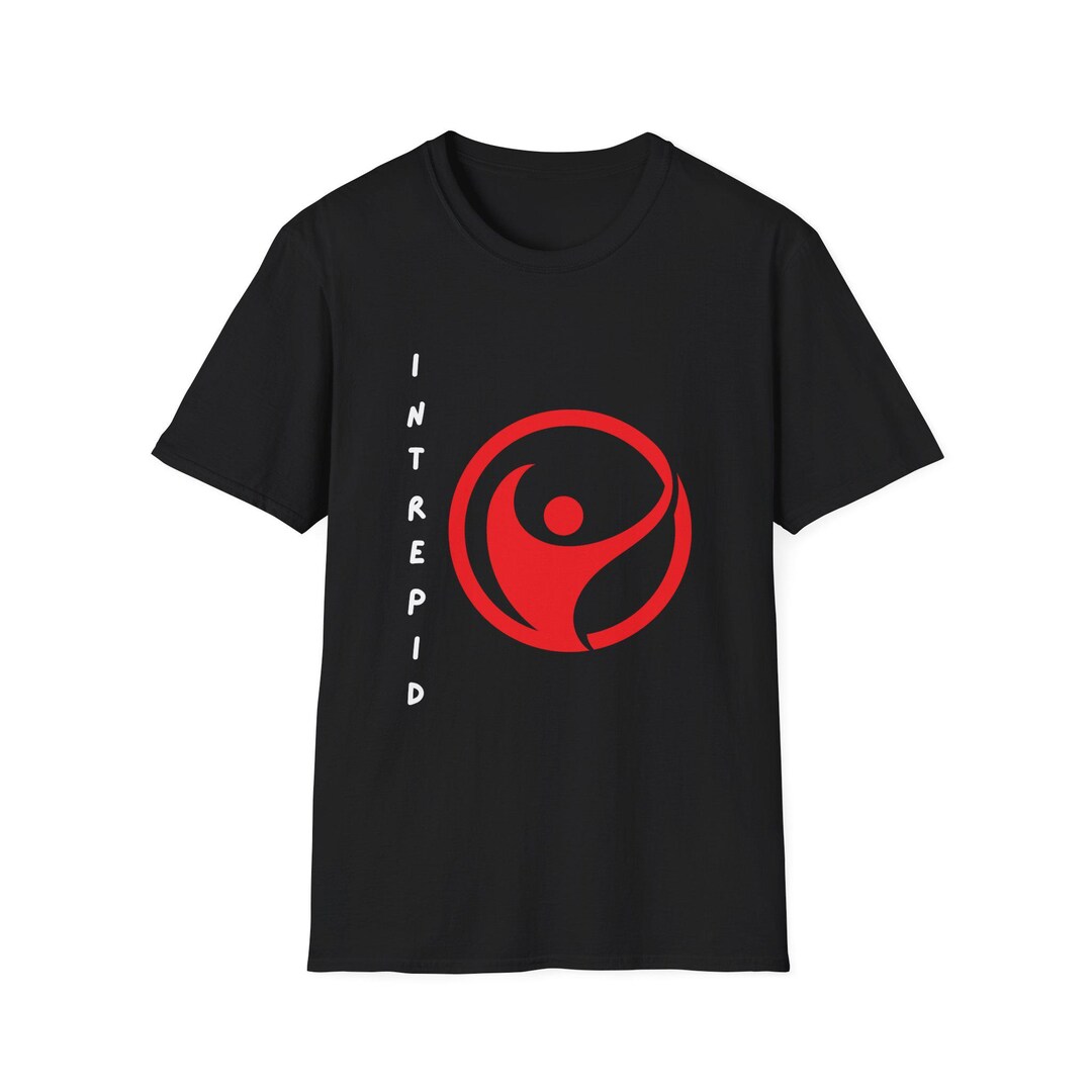 Intrepid Red Human Emblem T-shirt – Minimalist Empowerment Symbol Tee ...