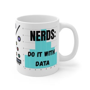 Nerds Do It With Data Mug Scatterplot and Bar Chart Design Bild 3