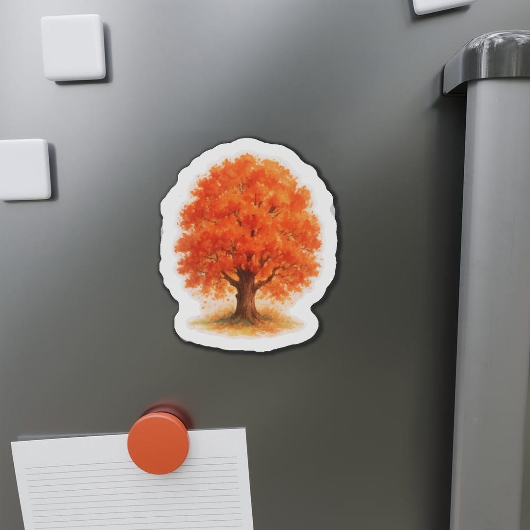 Autumn Tree Die-cut Magnet, Fall Decor, Nature Lover Gift, Kitchen ...