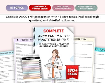 ANCC FNP Exam (2026) PDF, Family Nurse Practitioner Practice Test, Board Prep Guide