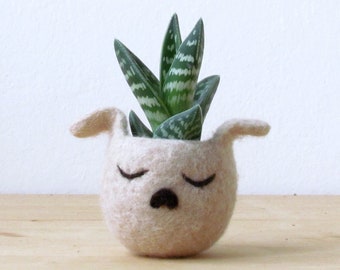 Dog planter | pet parent gift, cactus vase, Dog mama gift, Succulent planter, puppy pot, Cute dog lover gift, Valentine gift for her