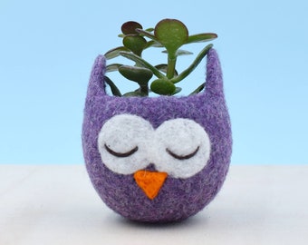 Succulent planter, mother day gift | Owl lover, mini planter, birthday gift, cactus vase, plant pot, housewarming gift, cute planter
