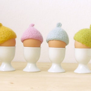 Pastel decoration for easter Egg cozy, Egg warmers for boiled eggs, Egg hats, spring decor, Eggs hats Set of 4 image 2