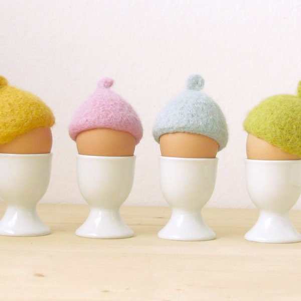 Felt Egg cozy | Egg warmers, Egg hats, Easter spring decor, pastel colors, cute home decor, handmade gift