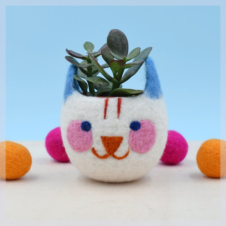 animal planter cute planter Maneki neko crazy cat lady lucky cat indoor planter Succulent Planter birthday gift Cat lover