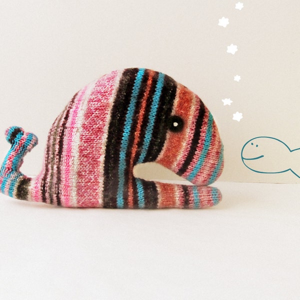 Upcycled whale striped - Soft and cuddling plushies