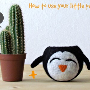 Funny indoor planter happy chick succulent planter, cute mini felt cactus vase, Spring handmade decor, mother day gift for her image 4
