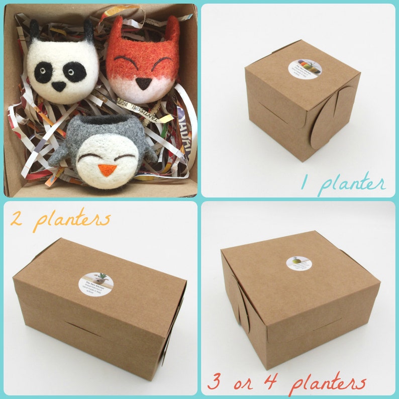 Succulent gift Felt succulent planter Neko Atsume Cute planter Small succulent pot Cat lover gift Kawaii gift for her cactus pots