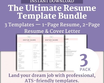 Pakiet szablonów CV ATS: nowoczesne CV i list motywacyjny (do pobrania w wersji cyfrowej)