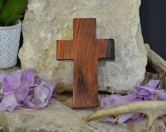 Solid Wood Wall Cross; Texas Mesquite; Unique;  Back to School;Prayer Cross;Wedding Favor; Bridesmaid Gift;FREE GROUND SHIPPING; cc5-5072420