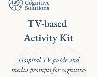 Kit di attività cognitive basato sulla TV / Schede di lavoro di riabilitazione funzionale per logopedisti / Attenzione, memoria, funzione esecutiva, ragionamento e pragmatica