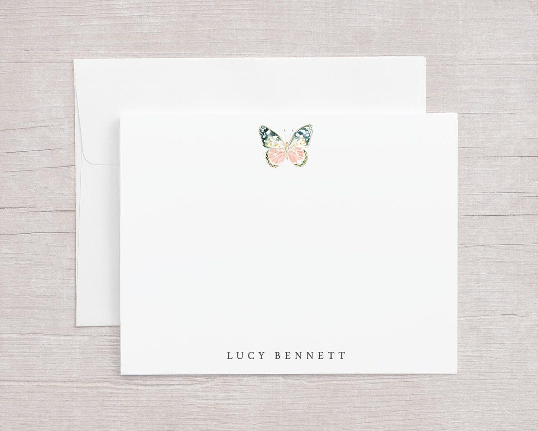 Butterfly Note Cards Set of 12 - Etsy