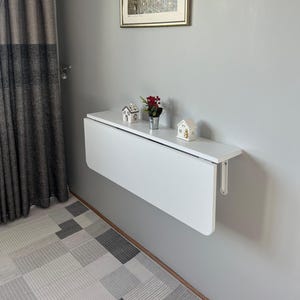 Mesa dobrável de parede, mesa dobrável com prateleiras, mesa de parede, mesa de computador, mesa de jantar