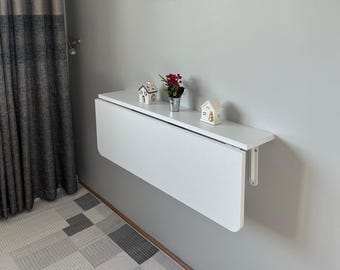 Wall Mounted Folding Table, Folding Table With Shelves, Murphy Desk, Computer Desk, Dining Table