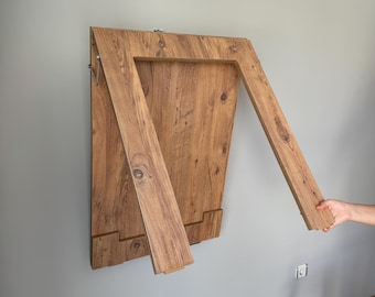 Framed Wall Folding Table, Space-Saving Murphy Desk