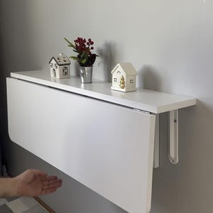 Wall Mounted Folding Table, Folding Table With Shelves, Murphy Desk ...