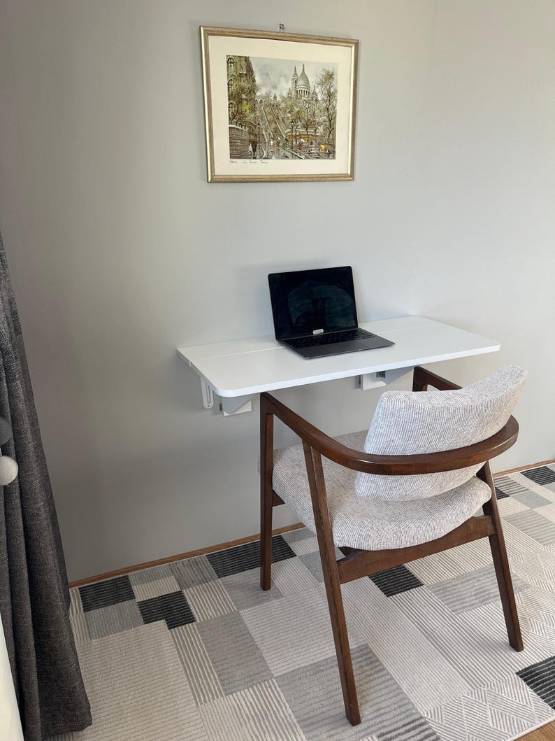 Wall Mounted Folding Table, Folding Table With Shelves, Murphy Desk ...