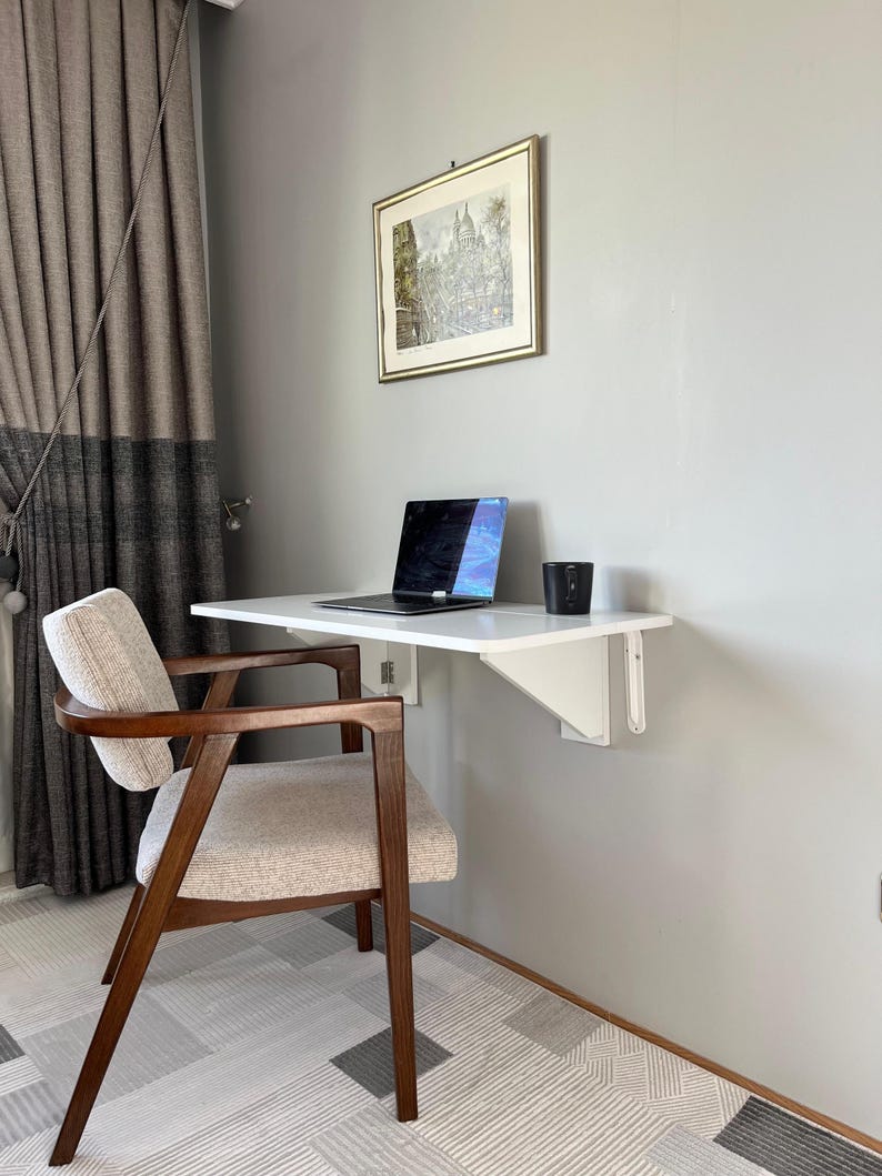 Wall Mounted Folding Table, Folding Table With Shelves, Murphy Desk ...