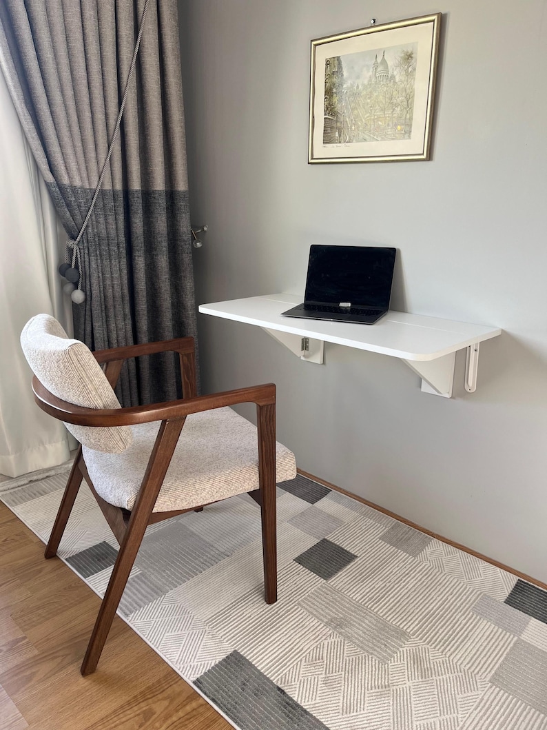 Wall Mounted Folding Table, Folding Table With Shelves, Murphy Desk ...