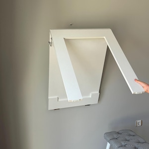 Mesa de parede dobrável com moldura, escrivaninha Murphy que economiza espaço