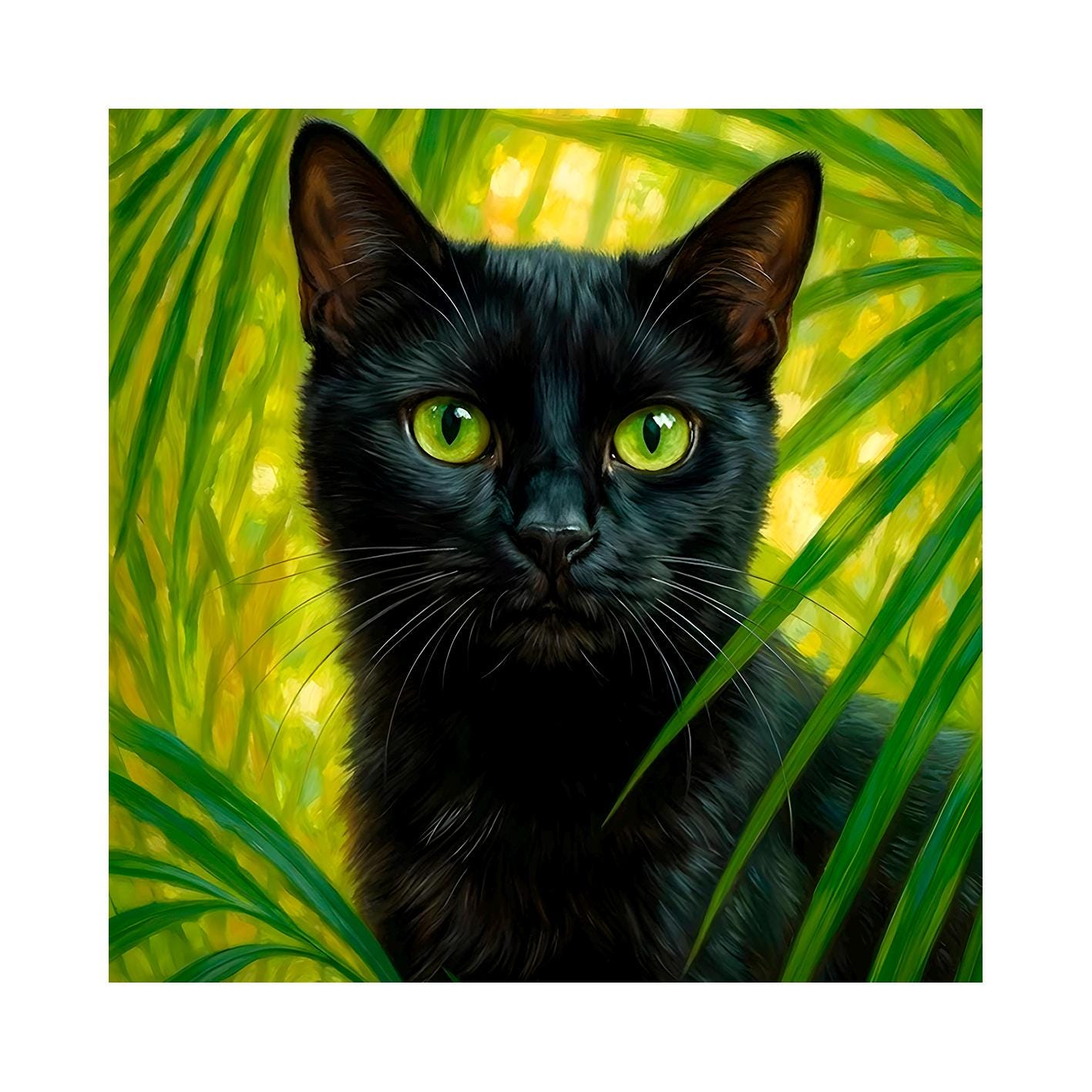 Décoration Murale En Bois - Silhouette De Chat Noir - Moderne - 54x34.5 Cm