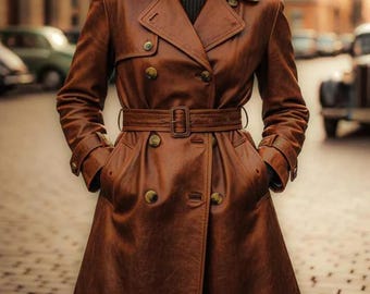 Handmade Vintage Brown Leather Blazer | Women's Distressed Cowhide Moto Jacket