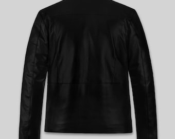 Damon Salvatore Black Leather Jacket | The Vampire Diaries Inspired Outfit | Ian Somerhalder Jacket | Handmade Genuine Leather Slim Fit