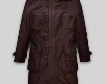Bane Leather Trench Coat | Dark Knight Rises Replica
